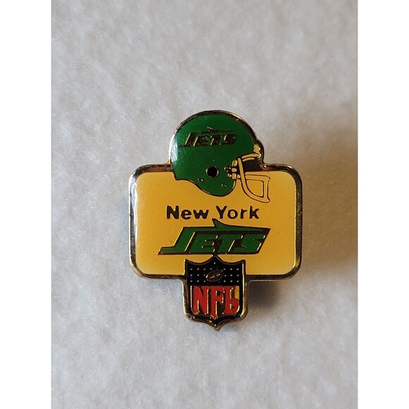 Vintage 1986 NFL New‎ York Jets Logo Souvenir Peter David Rare Pin Retro VTG 80s - Picture 1 of 4